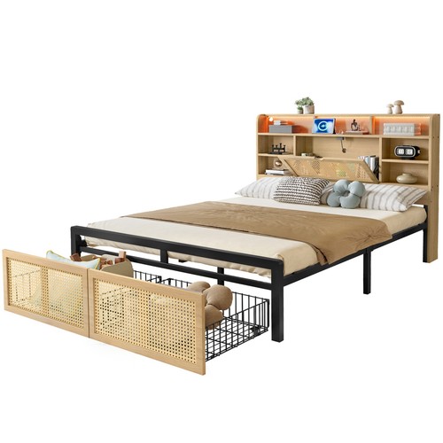 Modern 4ft6 double bed frame - modern,