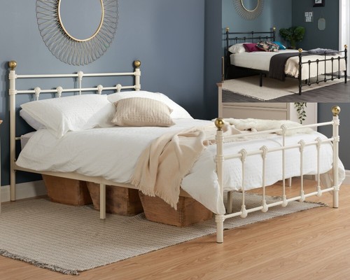 Metal bed atlas black or - metal,