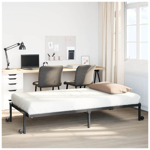 Folding steel single bed - , frame