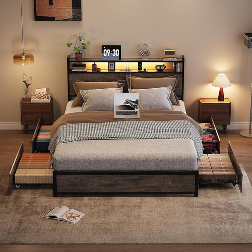 Double king industrial bed - double,