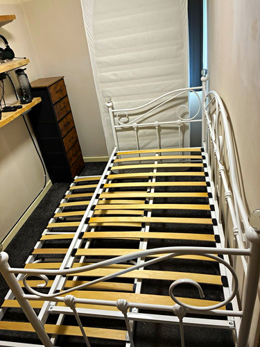 Trundle bed white single - trundle,
