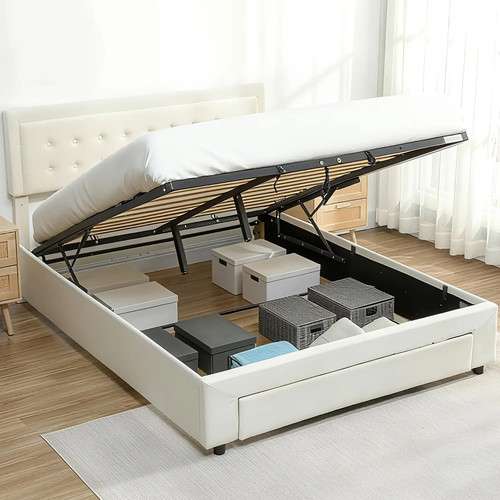 King size bed frame ottoman - size,