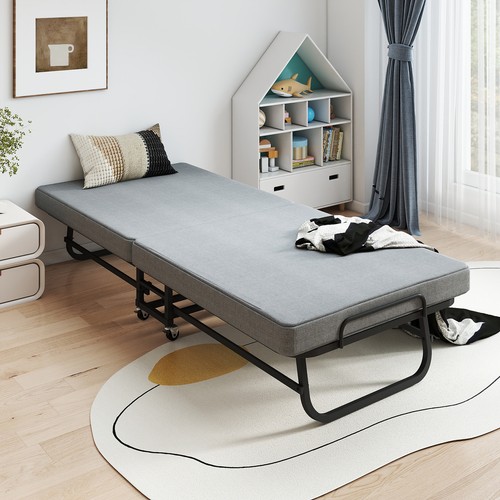 Portable folding single bed - folding,