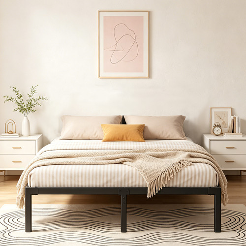 Large strong double bed metal - large,
