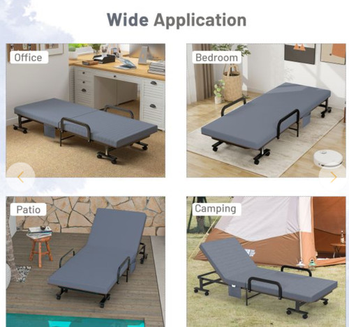 Folding bed mattress - folding, w/mattress
